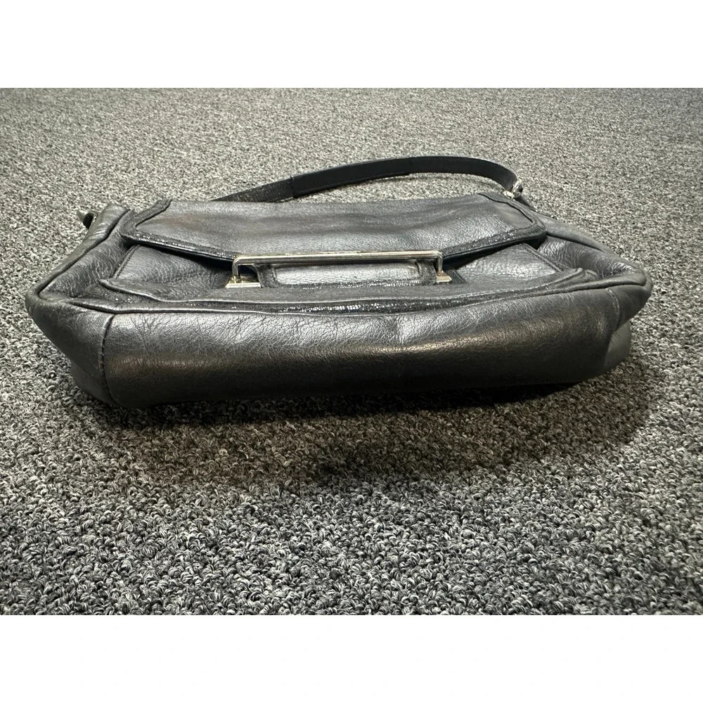 Coach Taylor Black Leather Flap Satchel Shoulder Bag Single Strap Purse F26781